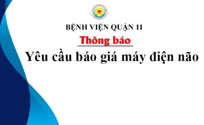 Thông báo yêu cầu báo giá yêu cầu báo giá máy điện não